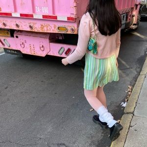 VINTAGE PINK/GREEN STRIPED GRANDMA ROMPER 💐